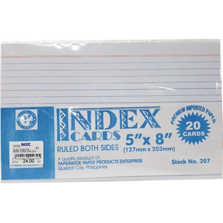 Index Card 5X8