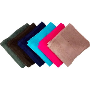 Face Towel Cotton Terry Satin 12x12