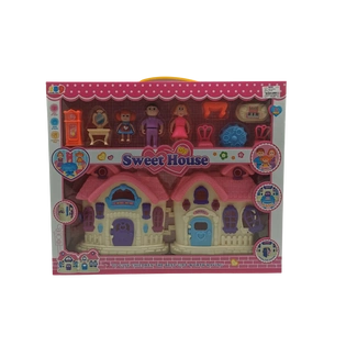 Toys 689-1 Pink DollHouse Set
