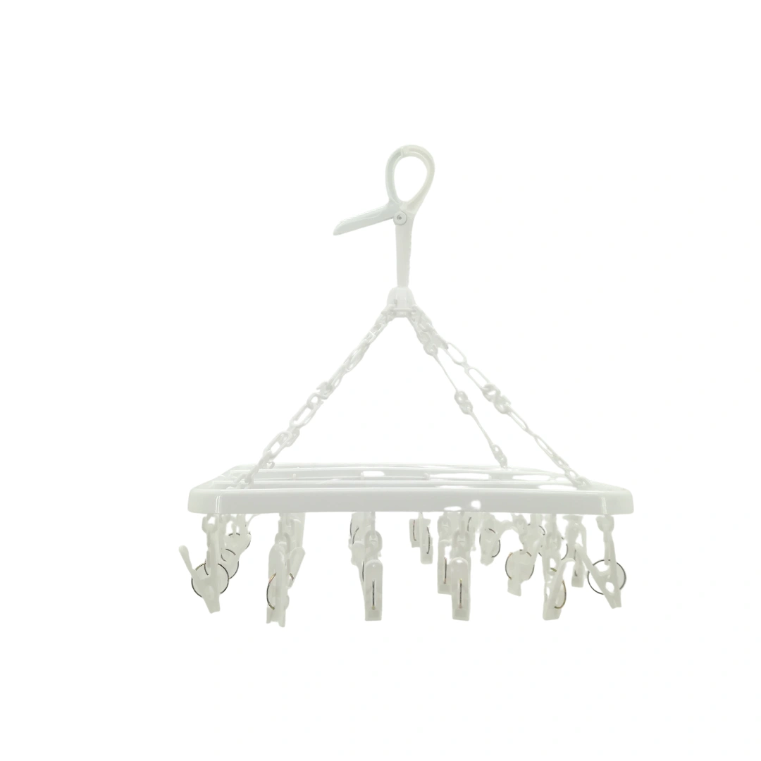 Home gallery Square type clothes hanger with 24 clips | NCCC Online Store