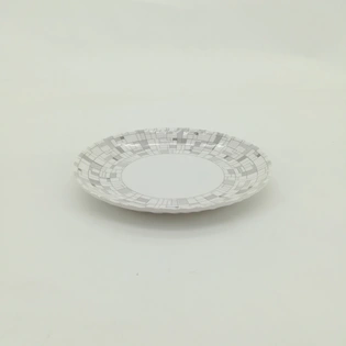 Melawares  Round Saucer 6" Gr00006 White/Grey