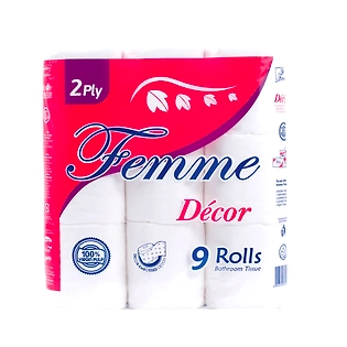 Femme Décor Bathroom Tissue Micro Embossed 2 Ply
