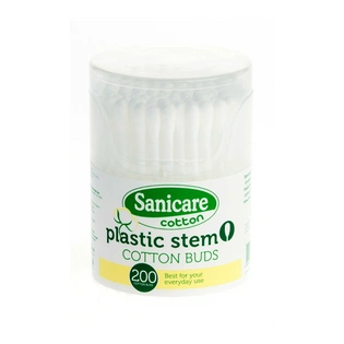 Sanicare Plastic Stem Cotton Buds in Canister