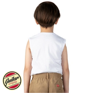 Guitar Muscle Sleeves Shirt White
