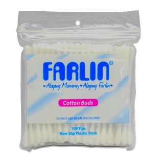 Farlin Cotton Buds Plastic Stem White