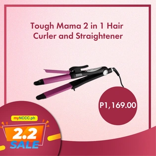 Tough Mama 2 in 1 Hair Curler and Straightener NHTB111