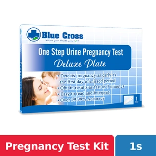 Blue Cross Pregnancy Test Deluxe Plate
