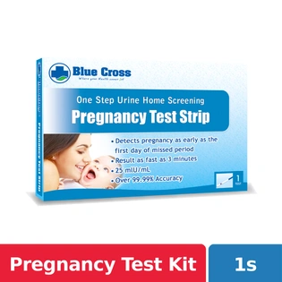 Blue Cross Pregnancy Test Strip