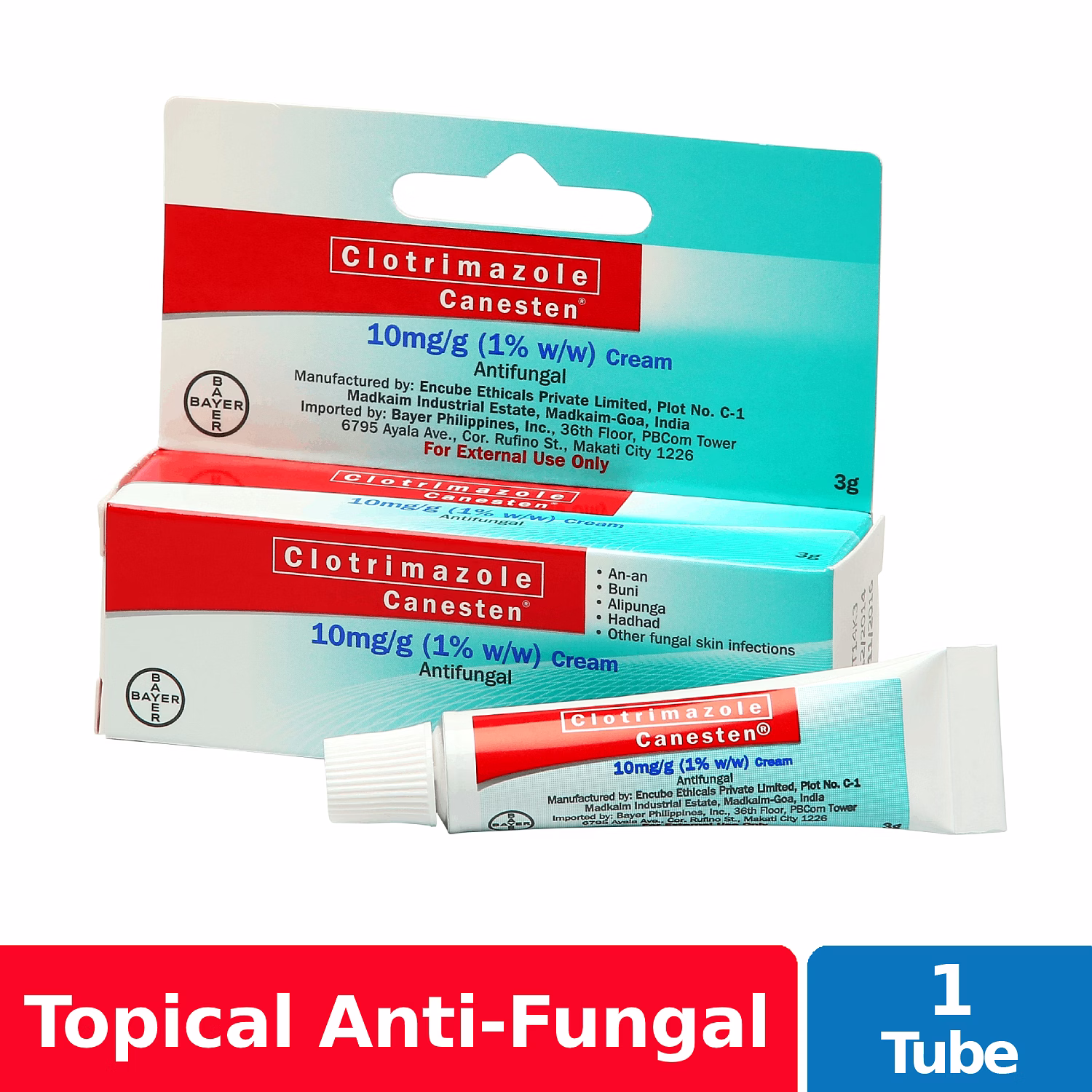 Canesten Antifungal Cream 3g NCCC Online Store
