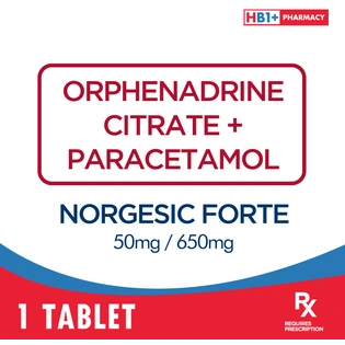 Norgesic Forte 50mg / 650mg Tablet
