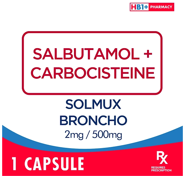 Solmux Broncho 2mg / 500mg Capsule - | NCCC Online Store