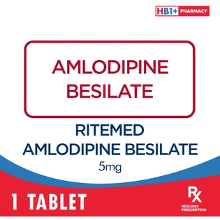 Ritemed Amlodipine Besilate 5mg Tablet
