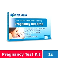 Blue Cross Pregnancy Test Strip