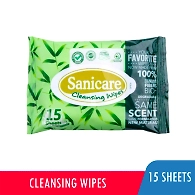 Sanicare Cleansing Wipes 15 Sheets
