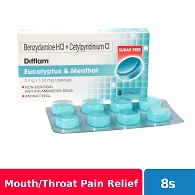 Difflam Eucalyptus & Menthol Lozenge 8s
