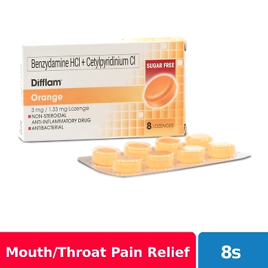 Difflam Orange Lozenge 8s-11462361