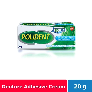 Polident Denture Adhesive Cream Flavour Free 60g-11336450