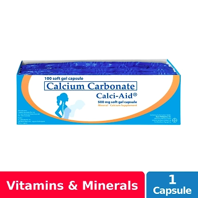 Calci-Aid 500mg Soft Gel Capsule Foil Pack-11077138