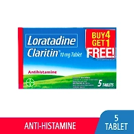 Claritin 10mg Tablet 4+1 Value Pack