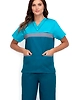 SCRUB SUIT 03B TEAL BLUE AQUA BLUE REG PANTS