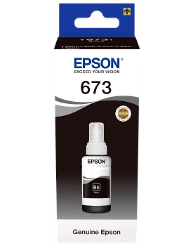 Genuine Epson 673 BLACK Ink For Epson L800 L805 L810 L850 L1800