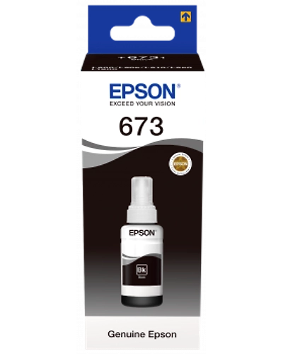Genuine Epson 673 BLACK Ink For Epson L800 L805 L810 L850 L1800-673B