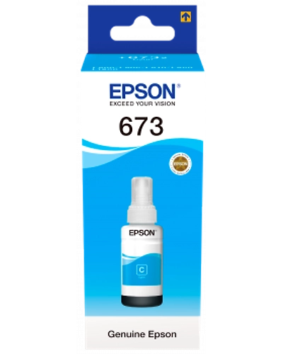Genuine Epson 673 CYAN Ink For Epson L800 L805 L810 L850 L1800-673C