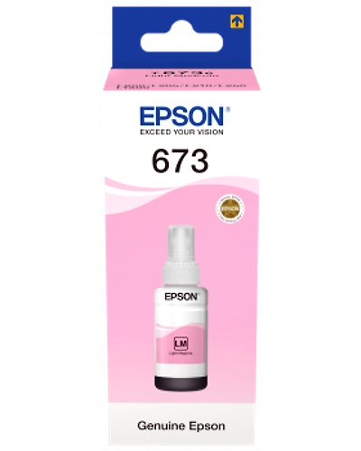 Genuine Epson 673 LIGHT MAGENTA Ink For Epson L800 L805 L810 L850 L1800-673LM