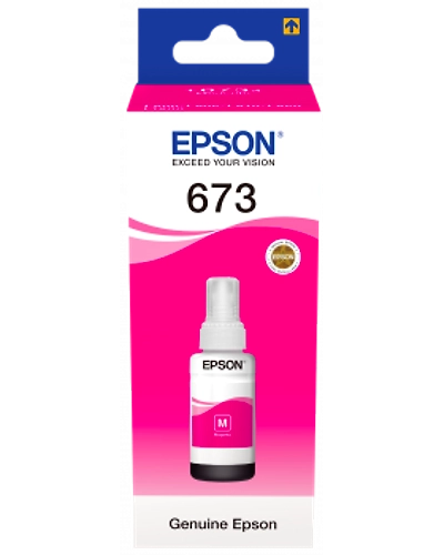 Genuine Epson 673 MAGENTA Ink For Epson L800 L805 L810 L850 L1800-673M