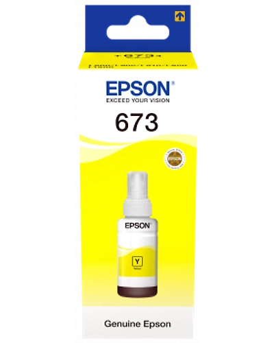 Genuine Epson 673 YELLOW Ink For Epson L800 L805 L810 L850 L1800-673Y