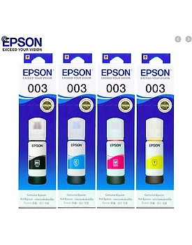 Genuine Epson 003 Ink Set For Epson L1110/L3100/L3101/L3106/L3110/L3116/L3150/L3156/L5190/L5196