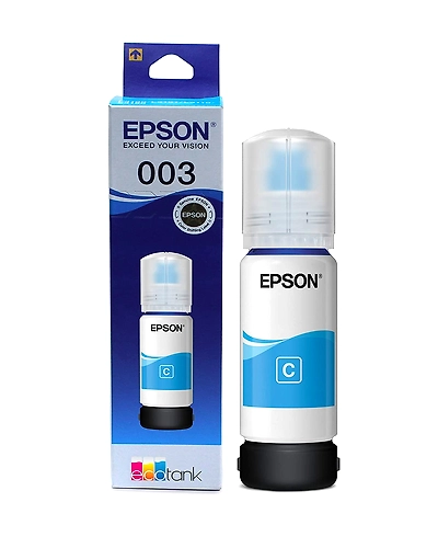 Genuine Epson 003 CYAN Ink For Epson L1110/L3100/L3101/L3106/L3110/L3116/L3150/L3156/L5190/L5196-003BL
