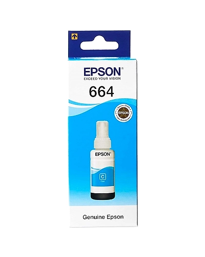 Genuine Epson 664 CYAN Ink For Epson L100/L110/L130/L200/L210/L220/L300/L310/L350/L355/L360/L361/L365/L380/L385/L405/L455/L485/L550/L555/L565/L1300-664C