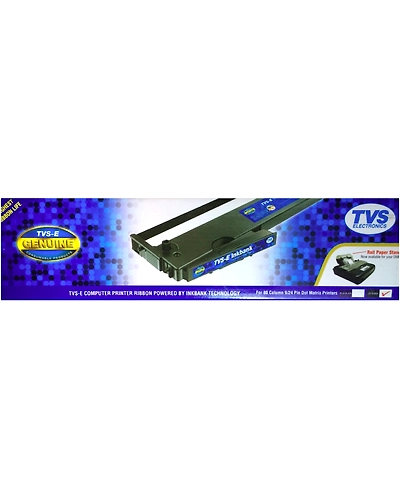 TVS E-COMPUTER PRINTER RIBBON CARTRIDGE FOR 80 COLUMN 9/24 PIN DOT MATRIX PRINTER-TVS80