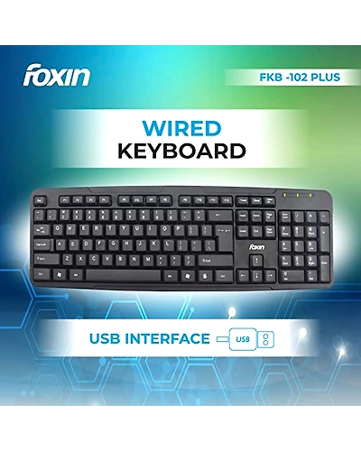 FOXIN FKB 102 PLUS Wired Keyboard-FKB102