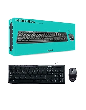 LOGITECH MK200 MEDIA Wired Keyboard and Mouse