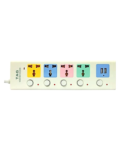 TAG Spike Guard 4S2U with USB Ports-4S2U