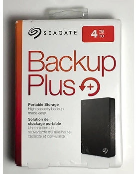 SEAGATE BACKUP PLUS PORTABLE EXTERNAL HARD DRIVE 4TB