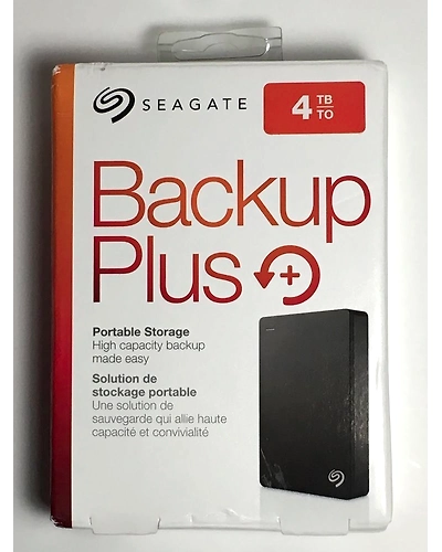 SEAGATE BACKUP PLUS PORTABLE EXTERNAL HARD DRIVE 4TB-S4