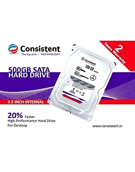 CONSISTENT INTERNAL SATA HARD DRIVE 500GB