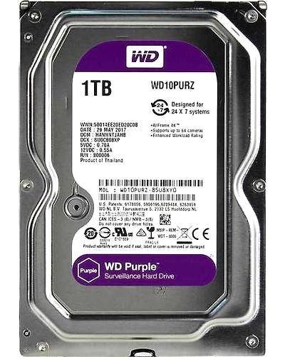 WESTERN DIGITAL WD PURPLE SURVEILLANCE HARD DRIVE 1TB-WD1