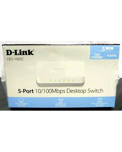 DLINK DES 1005C 5 PORT 10/100 DESKTOP SWITCH-DES1005