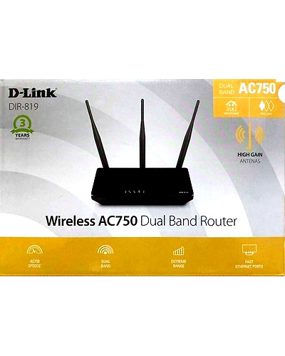 DLINK DIR 819 WIRELESS AC750 DUAL BAND ROUTER-DIR819