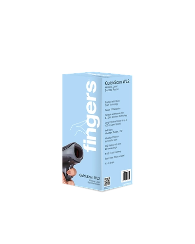 FINGERS QUICKSCAN WL2 WIRELESS LASER BARCODE SCANNER-WL2