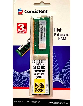 CONSISTENT RAM 2GB DDR2 DT PC2 800 FOR DESKTOP