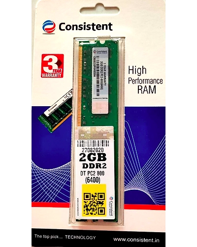 CONSISTENT RAM 2GB DDR2 DT PC2 800 FOR DESKTOP-C2GB2