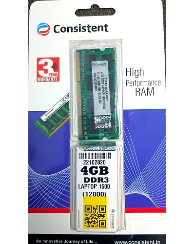 CONSISTENT RAM 4GB DDR3 1600 FOR LAPTOP-C4GBL