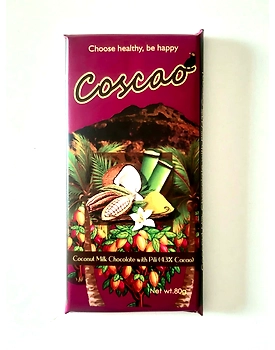 Coscao 43% Coconut Milk Chocolate with Pili