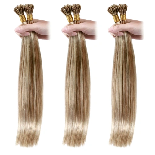 16&quot; Blond Micro Beads100% Indian Remy Human Hair Extension-1