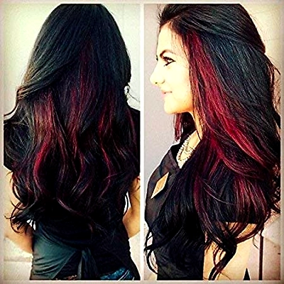 Clip on color hair extension (4pic a set)